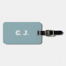 Dove Blue Personalized Luggage Tag