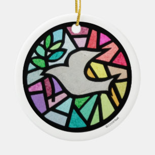 dove ceramic ornament