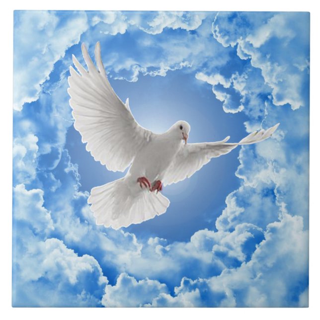 Dove Ceramic Tile (Front)