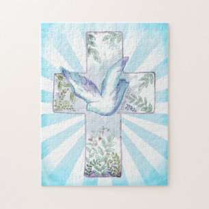 Dove Christian Cross   jigsaw puzzle