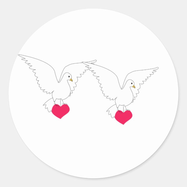Dove  classic round sticker (Front)