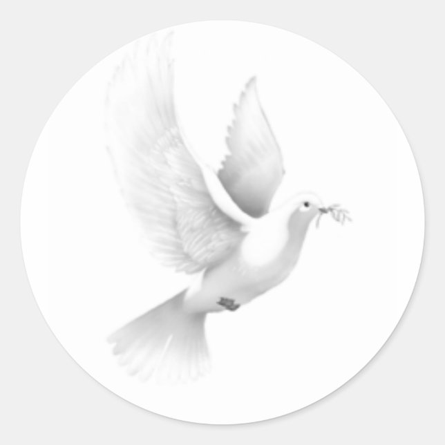 dove classic round sticker (Front)