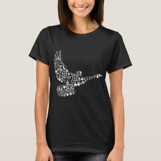 Dove Coexist Peace Symbols Interfaith Collage hips T-Shirt