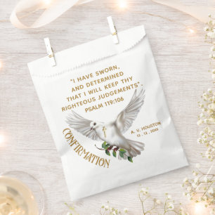 Dove Confirmation Scripture Verse Favour Bag