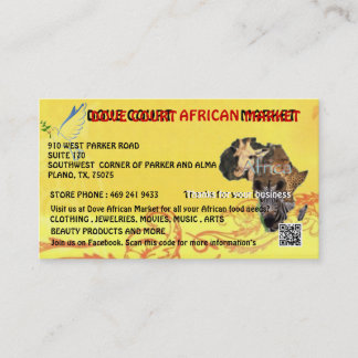 DOVE COURT AFRICAN MARKET CARD DESIGNED MY MOJISOL