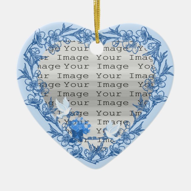 Dove Custom Heart Ornament (Front)