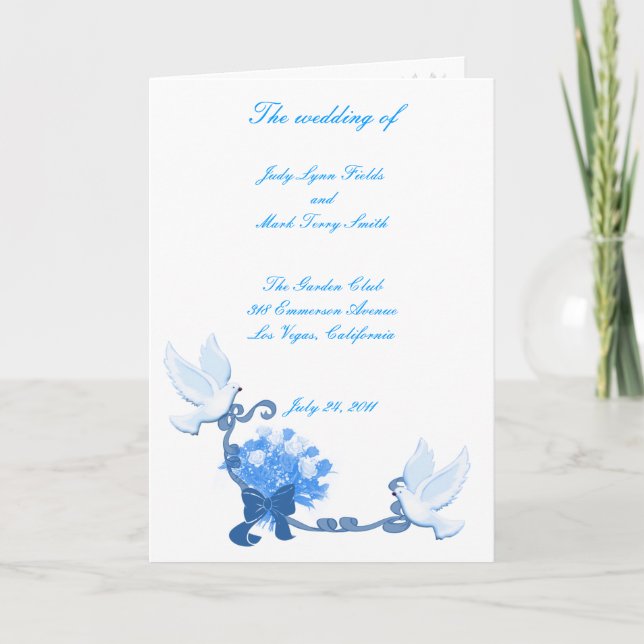 Dove Custom Program Card (Front)