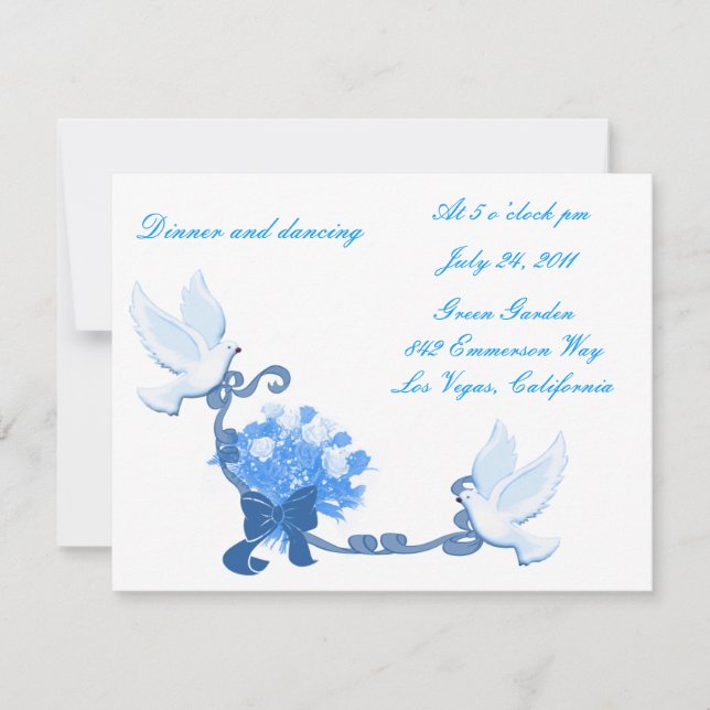 Dove Custom Reception Cards (Front)