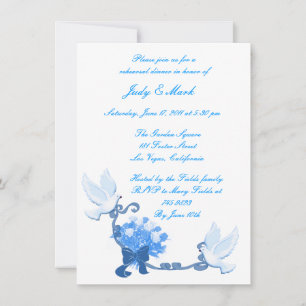 Dove Custom Rehearsal Dinner Invitation