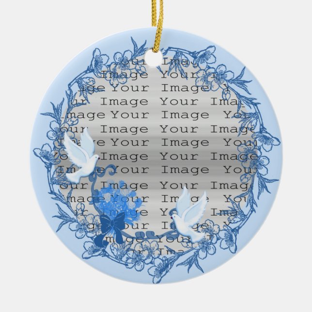 Dove Custom Round Ornament (Front)