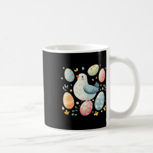 Dove Easter With Easter Eggs; Style Simple Cute Ea Coffee Mug