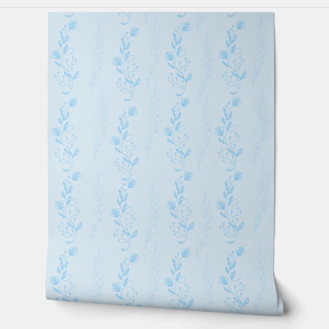 Dove Egg Toile Inspired Wallpaper (Unrolling)