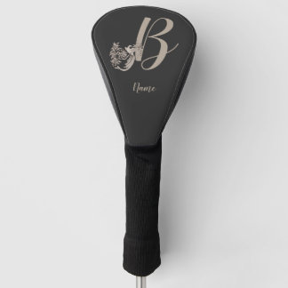 Dove Elegant Monogram Initial B Personalized Golf Head Cover