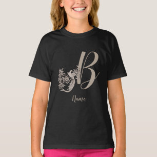 Dove Elegant Monogram Initial B Personalized T-Shirt