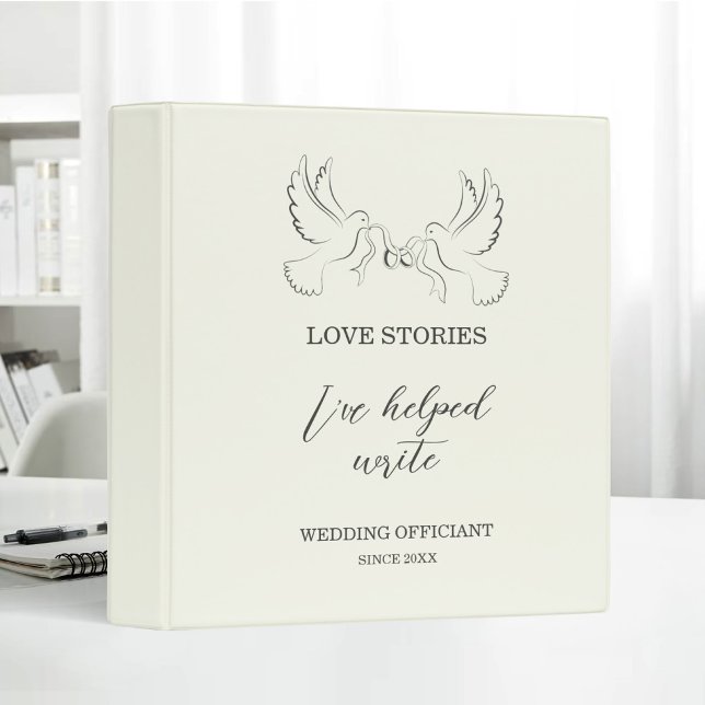 Dove & Engagement Ring Wedding Officiant Journal Binder (Creator Uploaded)