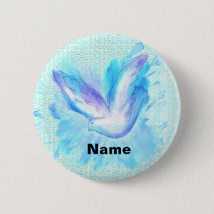 Dove Flying 2 Inch Round Button