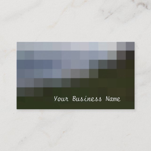 Dove Gray, Slate, Black Abstract Business Card (Front)