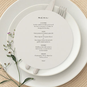 Dove Grey   Chic Custom Minimalist Wedding Menu