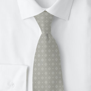 Dove Grey Tribal Motif Tie