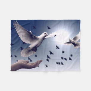 Dove Hand Trust Fleece Blanket