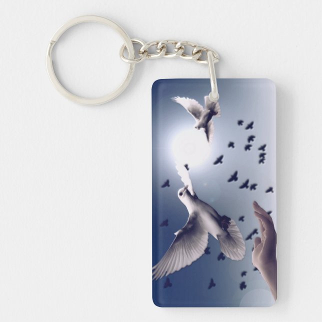 Dove Hand Trust Keychain (Front)