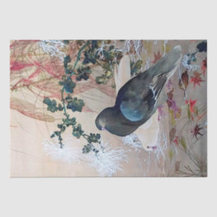Dove in Autumn Leaves, Watanabe Seitei Tissue Paper