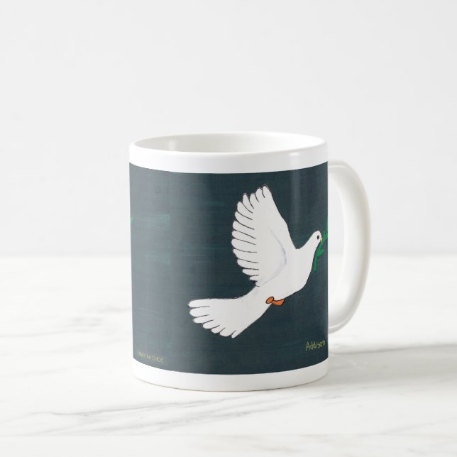 Dove - Kids Art for CHOC Coffee Mug (Front Right)