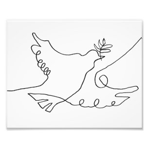 Dove Line Drawing Print