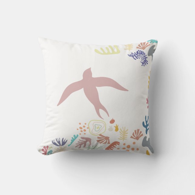 Dove Matisse Art Elements Throw Pillow (Front)
