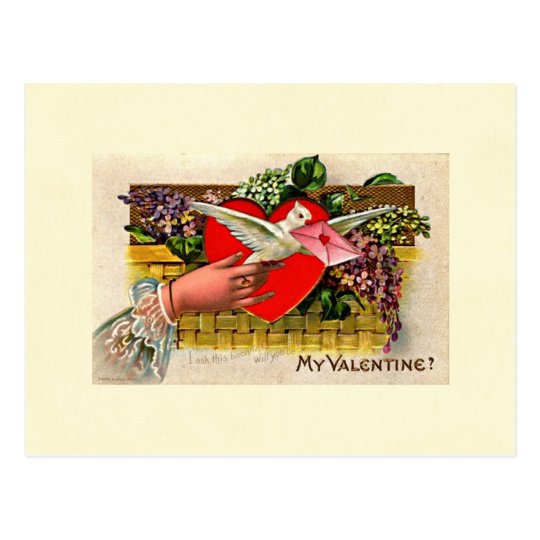 Dove Messenger Valentine Postcard