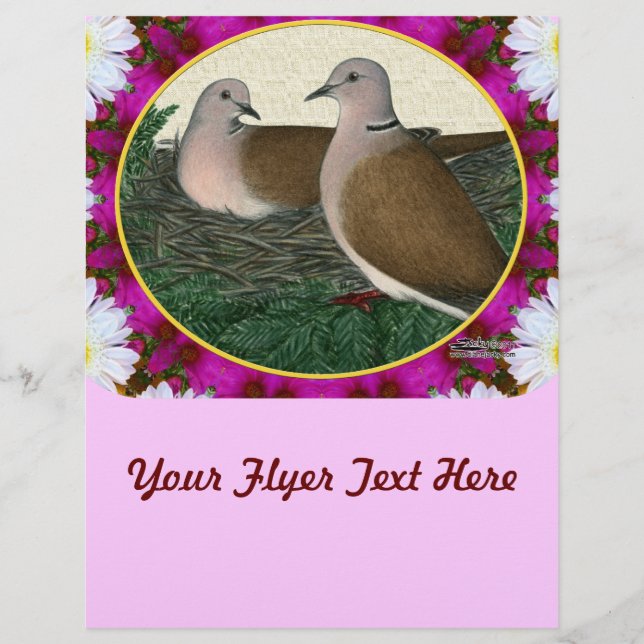 Dove Nest and Flowers Flyer (Front)