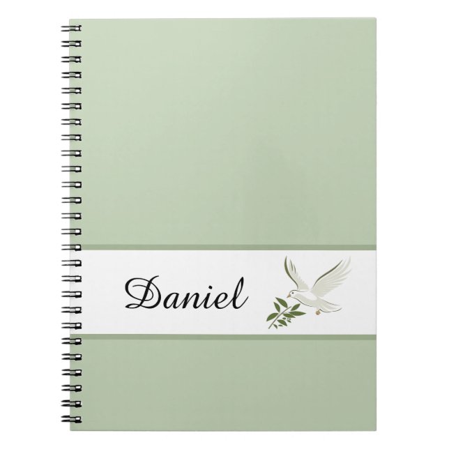 Dove Notebook-Custom Name Notebook (Front)