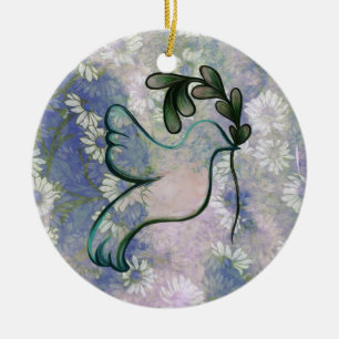 Dove of Hope and Peace                             Ceramic Ornament