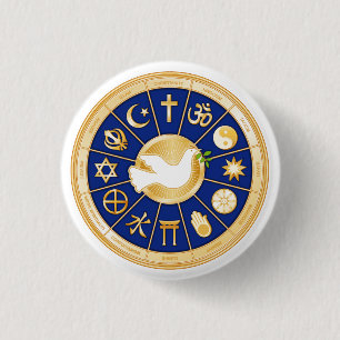 Dove of Peace 1 Inch Round Button