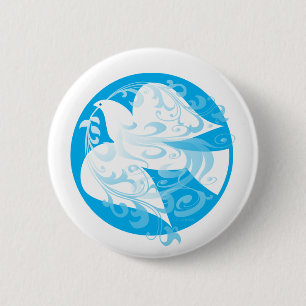 Dove of Peace 2 Inch Round Button