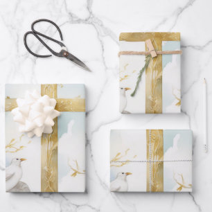 Dove of Peace and Cross Wrapping Paper