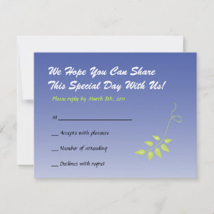 Dove of Peace Bat Mitzvah Invitation REPLY