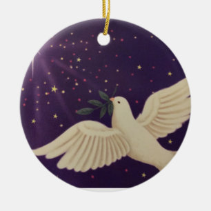 Dove of Peace Ceramic Ornament