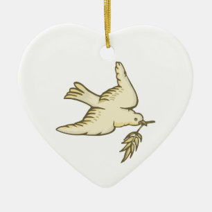 Dove of Peace Ceramic Ornament