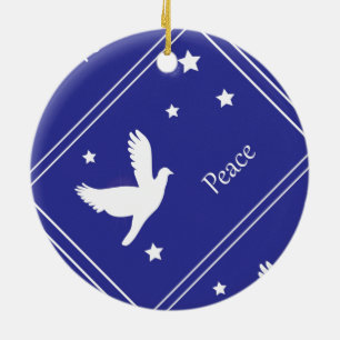 dove of peace ceramic ornament