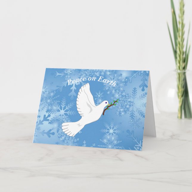 Dove of Peace Christmas Holiday Card (Front)