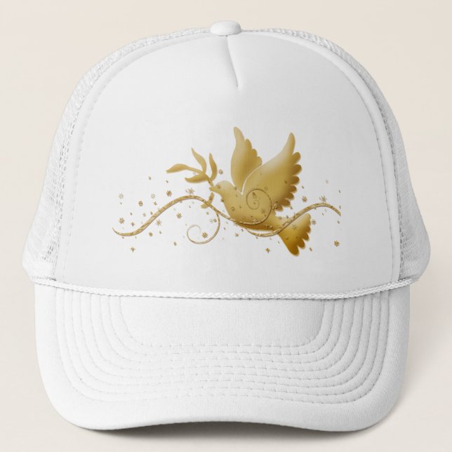 Dove of peace Christmas holidays elegant peak caps (Front)