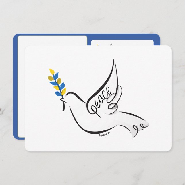 Dove of Peace custom greeting Save The Date (Front/Back)