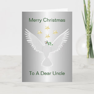 Dove Of Peace Design Uncle Christmas Holiday Card