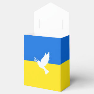 Dove of Peace Favour Box Ukrainian Flag - Freedom