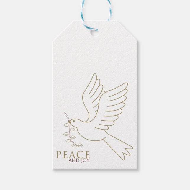Dove of peace gift tags (Front)