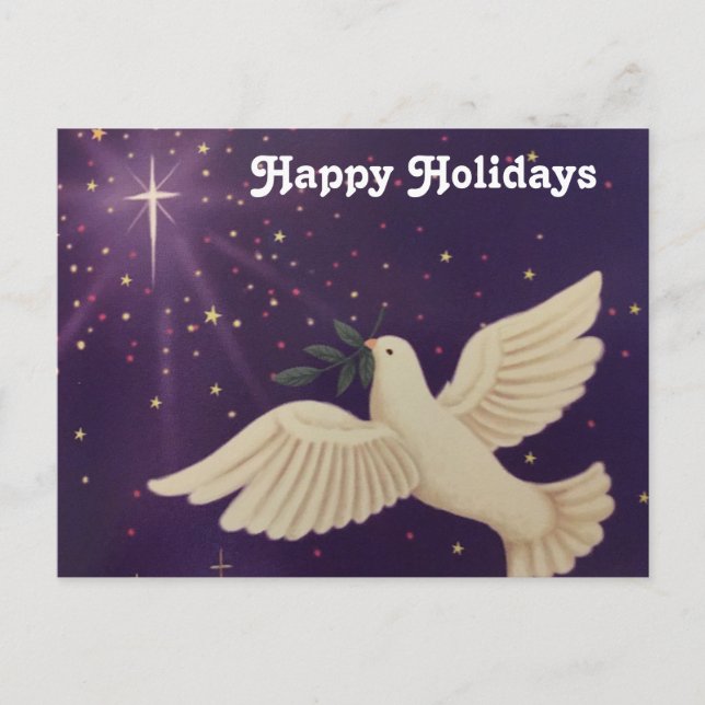 Dove of Peace Happy Holidays - Postcard (Front)