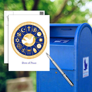 Dove of Peace, Harmony, Diversity, Faith Postcard