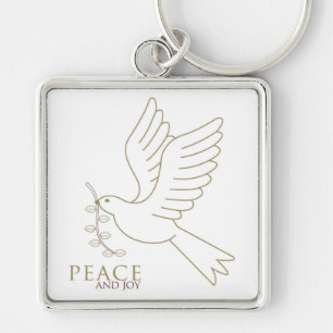 Dove of peace keychain