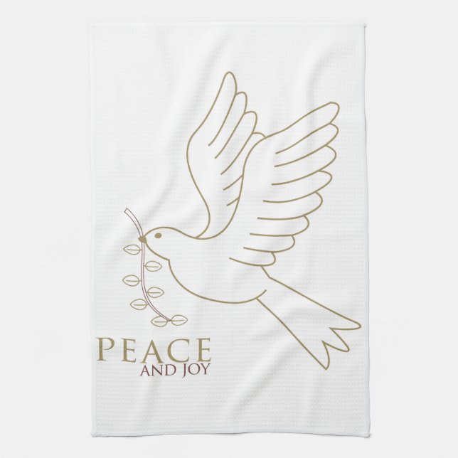 Dove of peace kitchen towel (Vertical)